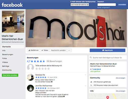 Ihr Friseur in Gelsenkirchen auf Facebook